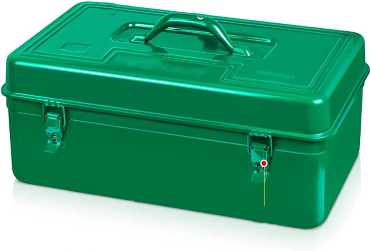 Service Toolbox Iron Tools Box Single Layer Hardware Toolbox Household Maintenance Electrician Metal Carrying Case Storage Repair Organizer Tool Box Organizer (Color : 2)