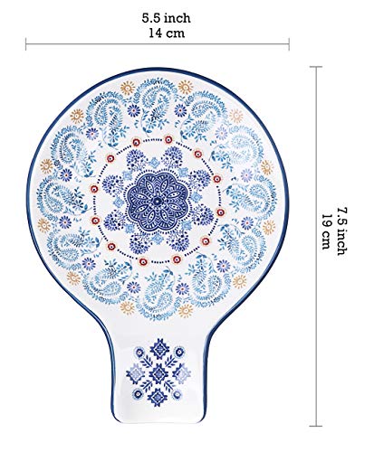 Bico Blue Talavera Ceramic Spoon Rest, House Warming Gift, Dishwasher Safe #TOP1