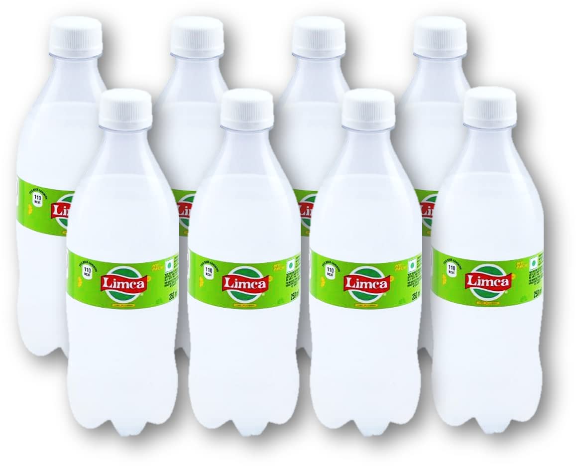 Limca 250ml Bottle (Pack of 8) Unique, lime flavour