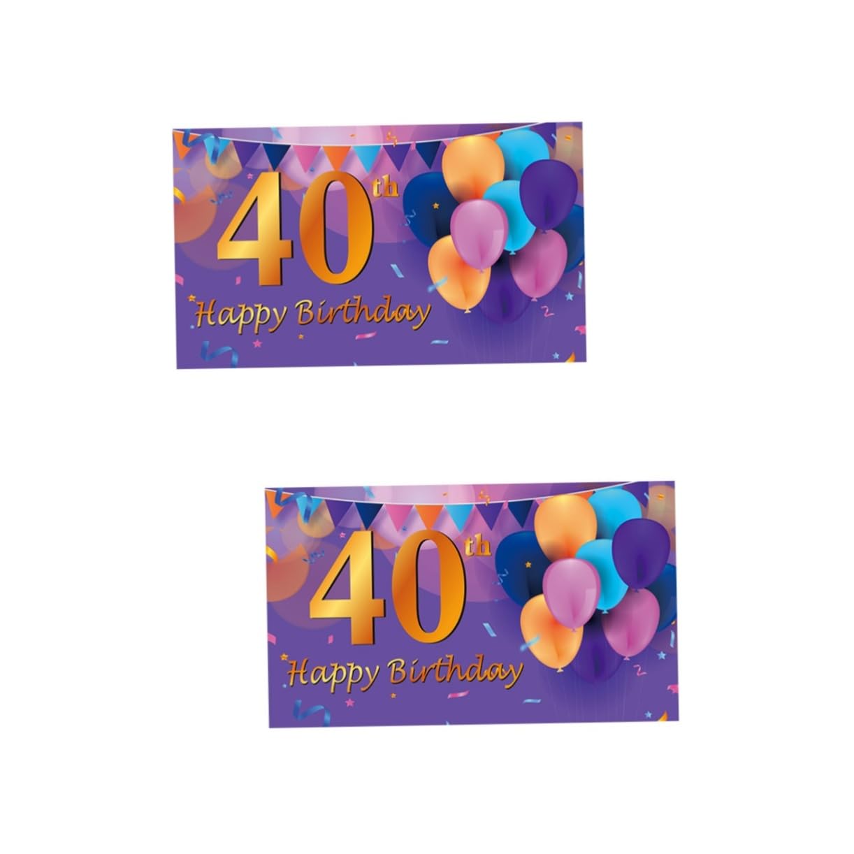 DOITOOL 2 Pezzi Di Compleanno Banner Finiture In Oro Ciondolo In Oro Compleanno Stand Prop Festa Di Compleanno Decorazioni In Oro 40Esimo Compleanno Stamina Banner Pendenti