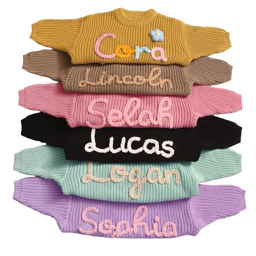 Personalized Baby Name Sweater,Custom Infant Sweater with Name,Newborn Coming Home
