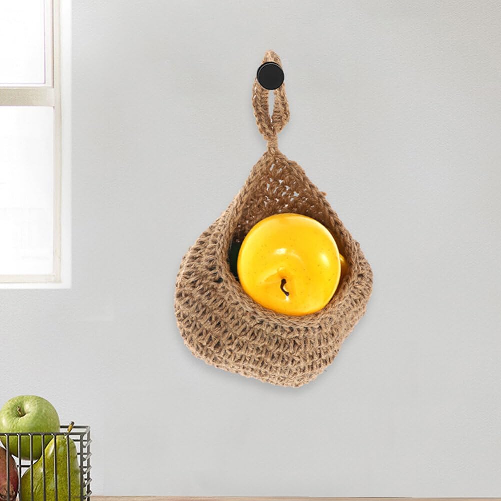 PRETYZOOM 2pcs Fruit Hanging Basket Bohemia Style Kitchen Wall Organizer Material for Onion Fruit Storage Convenient Hammock Design for Easy Access for Kitchen Decor