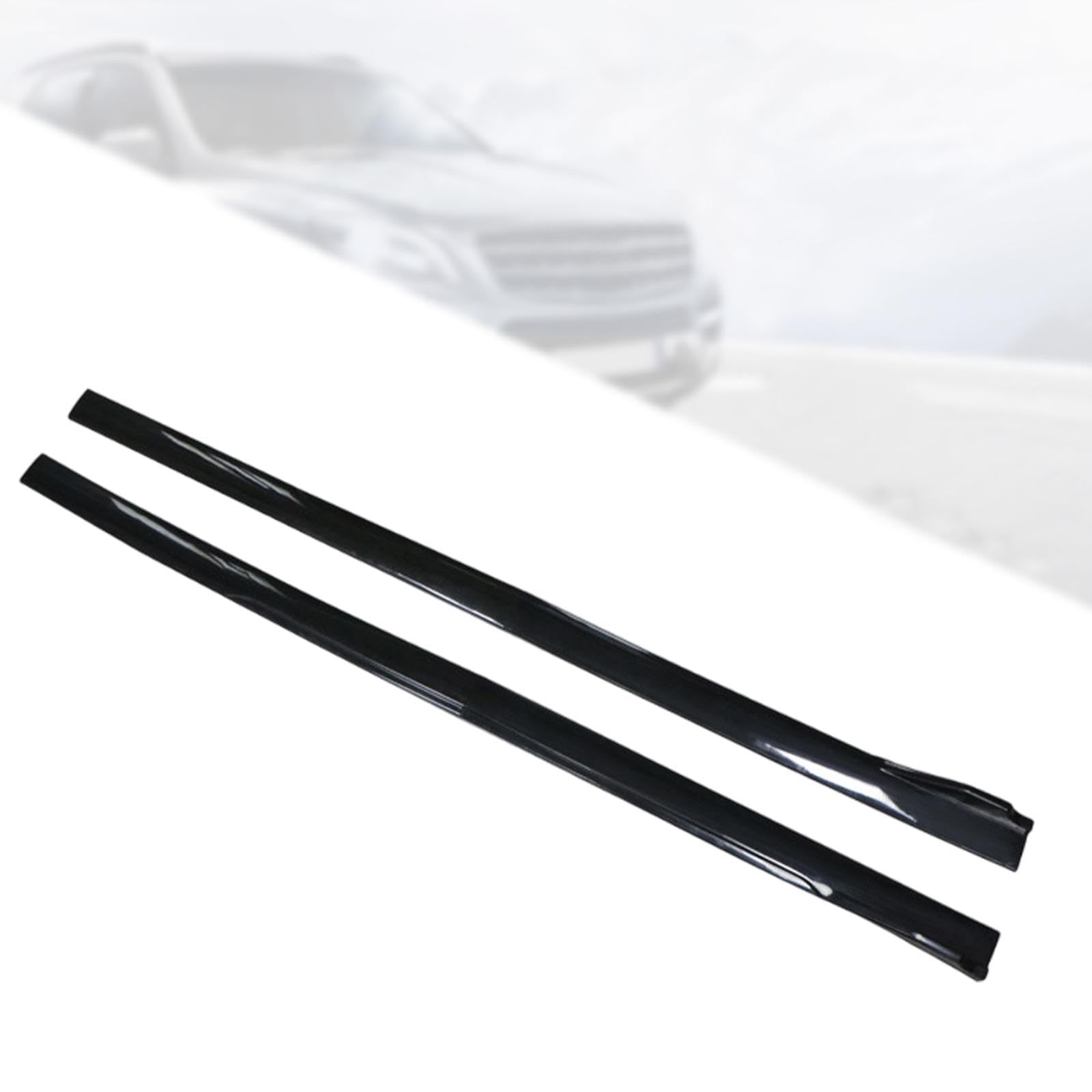 2x Minigonne laterali he per auto Universali professionali Sostituisci robusti accessori antigraffio 78,7 "per camion SUV per automobili, Nero