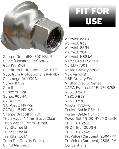 Image of MITANSLE 26003 PPS 2.0 Universal Spray Gun Adapter, 16 mm Female Interface 1.5 mm Thread,2PCS