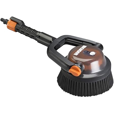 Worx Hydroshot Adjustable Outdoor Power Scrubber, Quick Snap Connection - WA1821 (Hard Bristles)