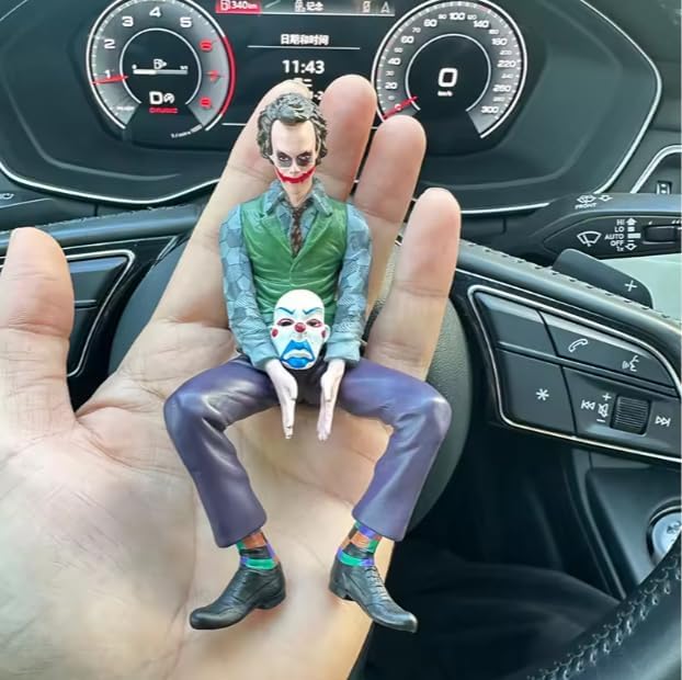 Image of YOURKARTS.COM Joker Dashboard Figurine 5.5-Inch Villain Model with Iconic Grin | Desk or Shelf Showpiece, Comic Fan Gift or Display Prop /Trending Car Accessories