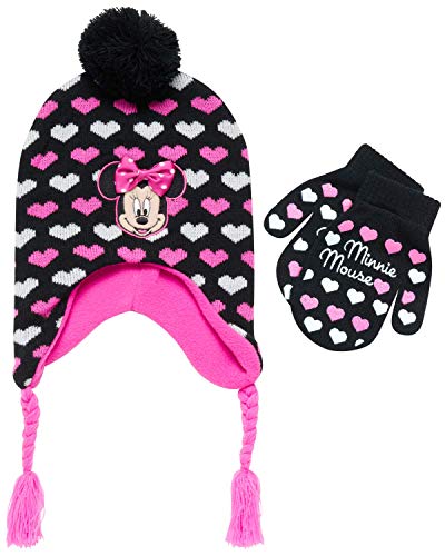 Disney Girls Minnie Mouse Winter Hat And Mitten Or Glove Set (Toddler/Little Girls), Size Age 2T-4T, Minnie Pink All Stars #TOP4