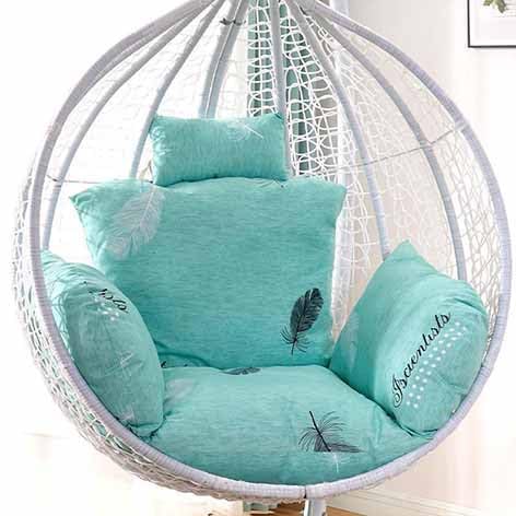 Outdoor Hanging Egg Chair Cushion Replacement Weather Resistant Swing Seat Cushion with Pillow for Patio Hanging Basket Chair Comfortable and Stylish Indoor/Outdoor (20)