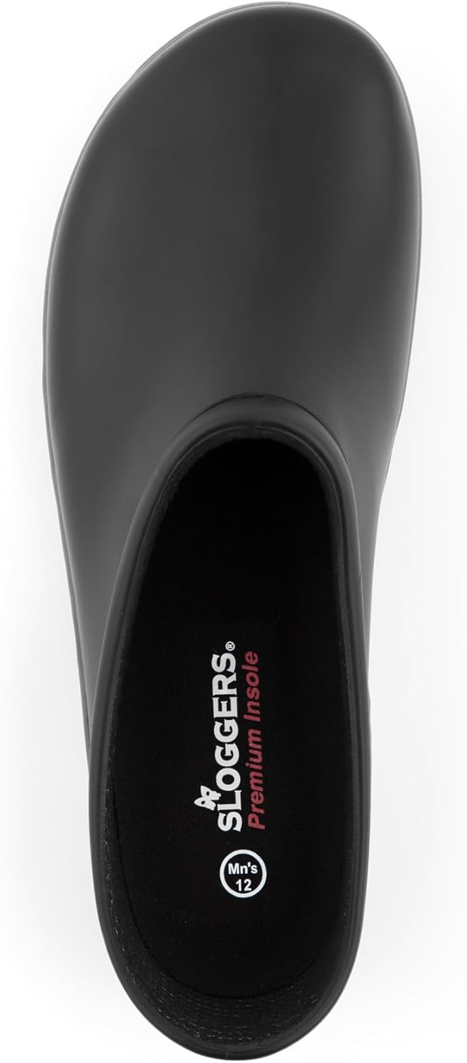 Sloggers Men’s Waterproof Slip-On Rain Clog – Durable Work Shoe with Comfort Insole (Made in USA) 9 Black image 5 of 8 B000QH0X3G