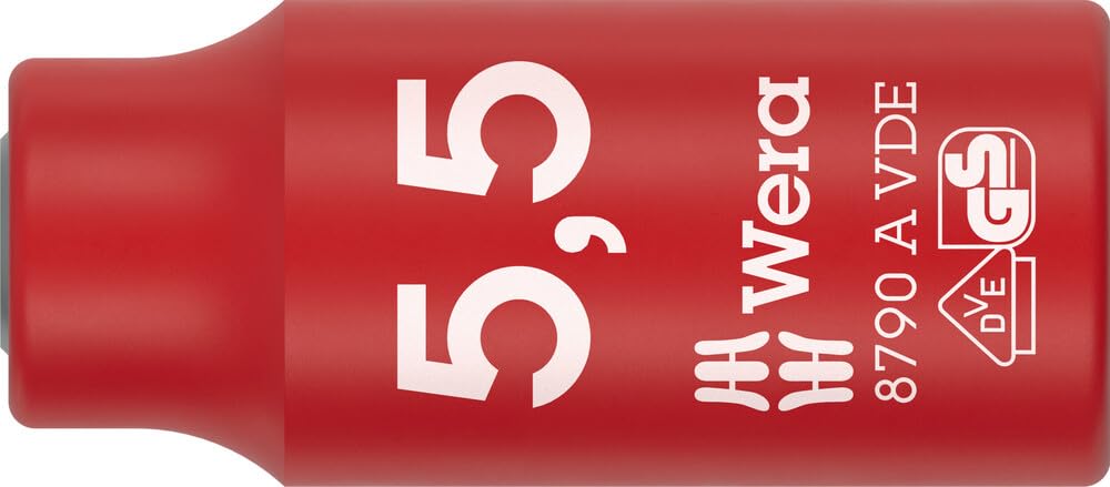 Wera 8790 A VDE Zyklop Socket, 1/4" Drive, 5.5 mm - 05005932001