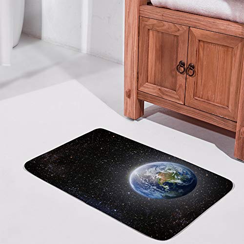 Tapis de bain velours corail antidérapant et tapis de douche Lune - 3
