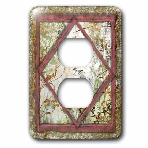 Cache pour prise de courant decorative motif vignes plaque murale 3dRose lsp_36524_6