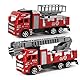 FLYPOP’S - Feuerwehrauto - Mini-Fahrzeug - 020185 - Zufallsmodell - Kunststoff - Friktionsfahrzeug - Auto - Leiter - Korb - Kinderspielzeug - 18 cm x 8,5 cm - Ab 3 Jahren