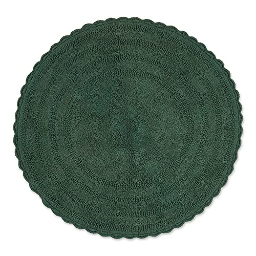 DII Crochet Collection Reversible Bath Mat, Round,...