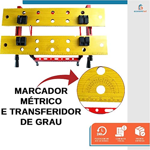 Kit Bancada de Trabalho Ferramentas + 4 Grampos Sargento F + 6 Grampos Multiuso 6