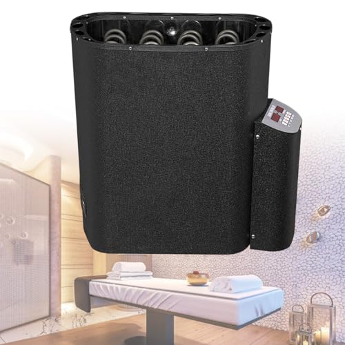 vnmudzeo Elektrischer Sauna-Heimdampfer 3 Kw 4,5 Kw 6 Kw 8 Kw 9 Kw, Digitalanzeige, Nass-Trocken-Dampfbadofen, 86–230 °F Einstellbare Temperatur,6kw