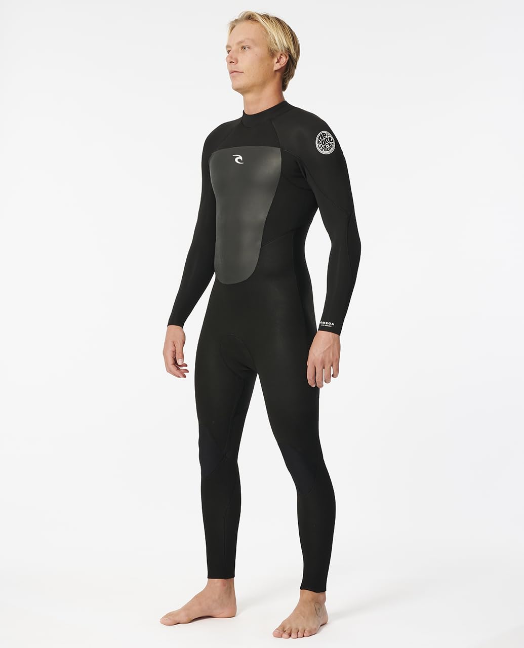 RIP Curl - Muta da Surf Omega 4/3 mm Zip Back - Neoprene Elasticizzato e Cuciture rinforzate, Ideale per Temperature dell'Acqua tra 12 e 15°C