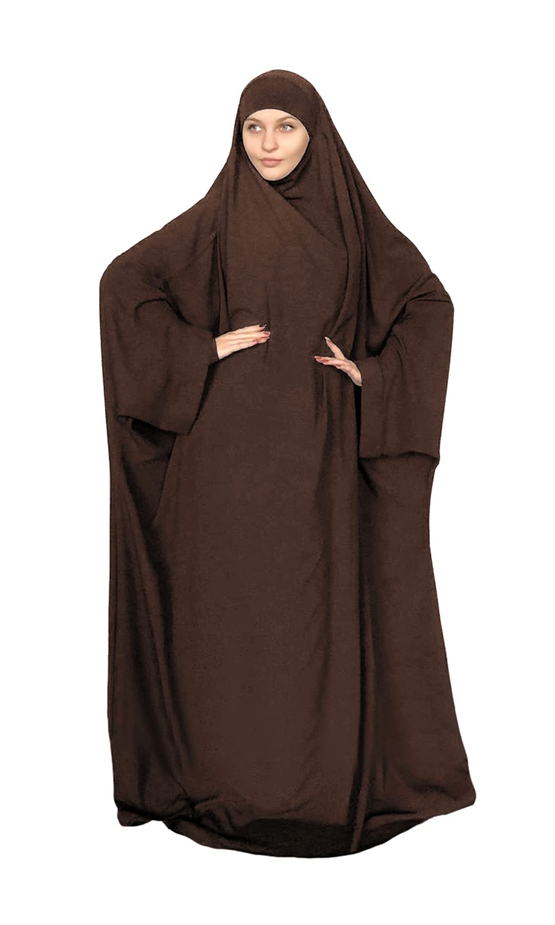 Donne Musulmane Abito Da Preghiera Coperta Completa Comfort & Morbidezza Caftano Manica Lunga Moderno Abito Musulmano Arabo Taglio Classico Abaya Vestito Chic Alla Moda Prayer Abito, malva, XXL
