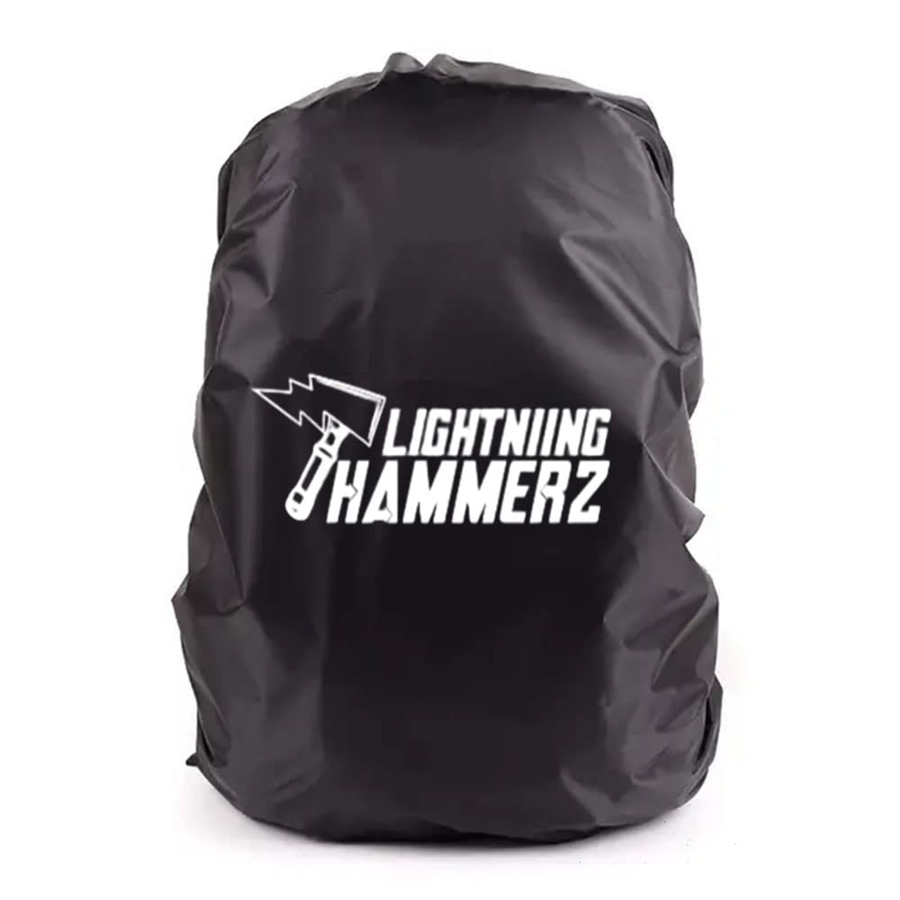 LIGHTNIING HAMMERZ 35L Waterproof Rain Cover & Dust Cover for Backpack with Pouch | Rain Cover for Bag, Backpack, Laptop/School/College & Office Bag | Black Color | (Black and White Print) (B0C633J9WD) Amazon Price History, Amazon Price Tracker
