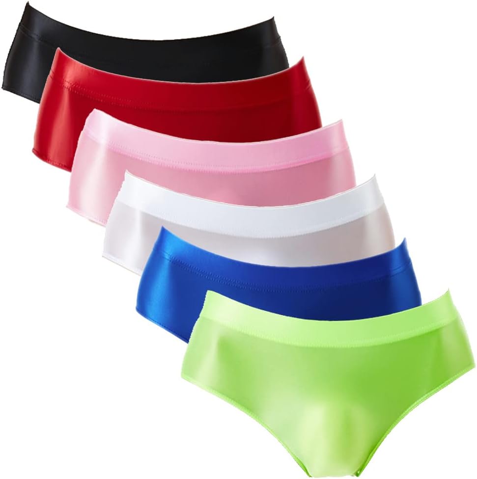 Summer Code Mens Stretchy Silky Glossy Bikini Briefs Underwear Lingerie Underpants Panties for Men