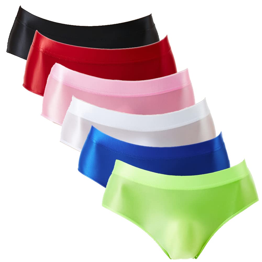 Summer Code Mens Stretchy Silky Glossy Bikini Briefs Underwear Lingerie Underpants Panties for Men