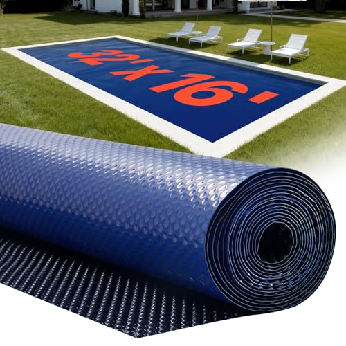 VEVOR Solar Pool Cover, 32 x 16 ft Pool Bubble