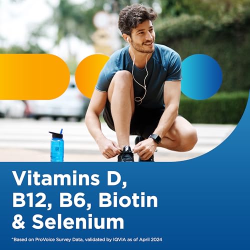 Centrum Multivitamínico para hombres, suplemento multivitamínico/multimineral con vitamina D3, vitaminas B y antioxidantes, sin gluten, ingredientes no transgénicos - Tableta de 200 unidades