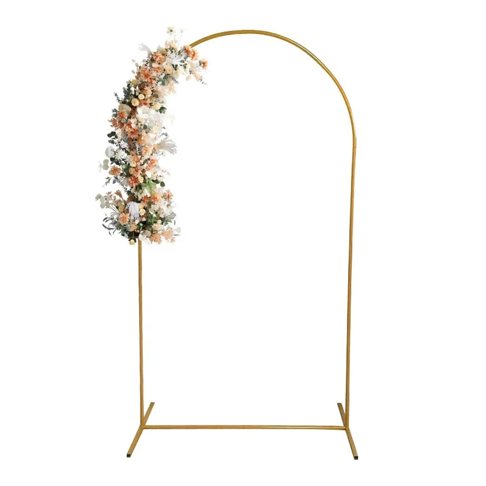 HNULGVI Wedding welcome sign stand Gold Party Decor Arch Stand 4FT/5FT/6FT/6.6FT/7.2F(4FT 50x120cm)