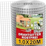 Amagabeli 1,0m X 20 Meter Hasengitter Volierendraht 12,7 mm Maschenweite...