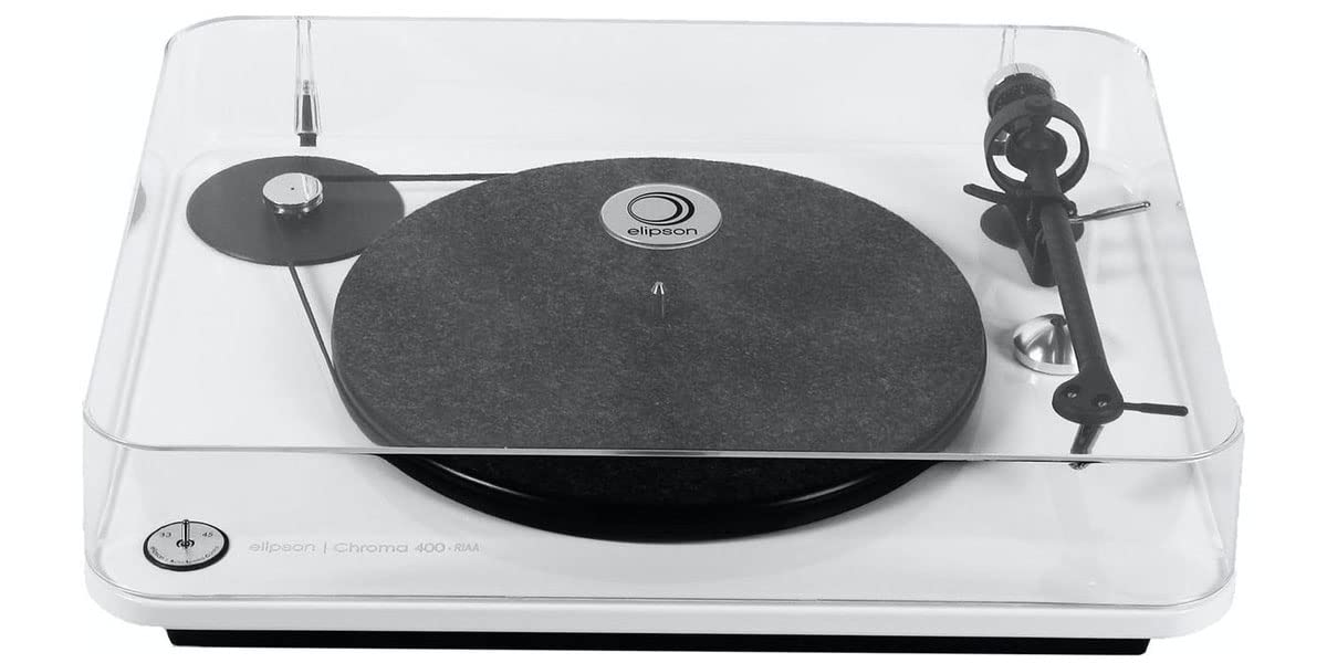 Platine Vinyle Elipson pré-amplifié Bluetooth Chroma 400 RIAA BT - Made in France - Couleur Blanche