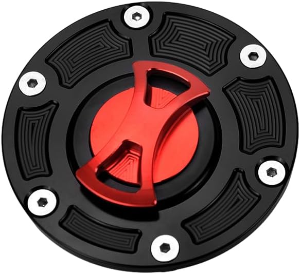 For Triumph Daytona 955i 1997-2006 TT 600 2000-2003 Sprint ST RS 1050 2004-2009 Sprint GT 1050 2011-2015 Trophy 1200 se 2013-2018 Motorcycle Keyless Fuel Tank Cap Cover (Red)