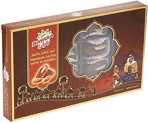 Bayara Premium Dates With Almonds, 200 Gm (Pack Of 1)
