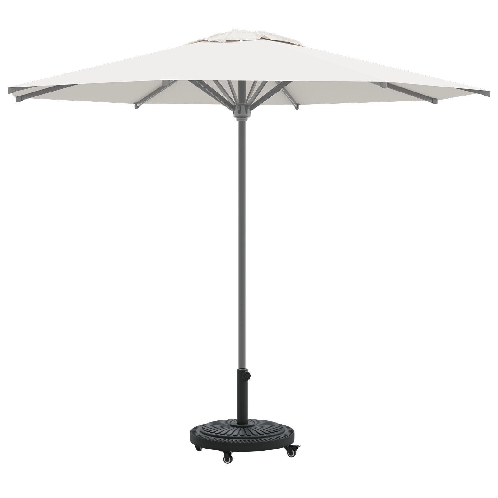 vidaXL Sonnenschirmständer mit Rollen für Ø38-48 mm Stangen, 13 kg Schwerer und stilvoller Metallständer. Bietet UV-Schutz und ist perfekt für Balkon oder Garten. Super für deinen Sonnenschirm!