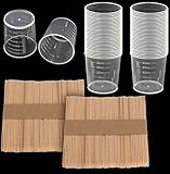 Amplia gama de usos: la mini taza medidora es adecuada para laboratorio, mezcla de resina epoxi, artesanía, fabricación de joyas, y también se puede utilizar para medir y almacenar objetos líquidos, en polvo y granulares en el hogar y la cocina. El juego de tazas medidoras duraderas y reutilizables se puede usar en química doméstica, laboratorios científicos, aulas, cocinas, etc. Las tazas medidoras de plástico son ideales para maestros, profesores, educadores y aficionados.