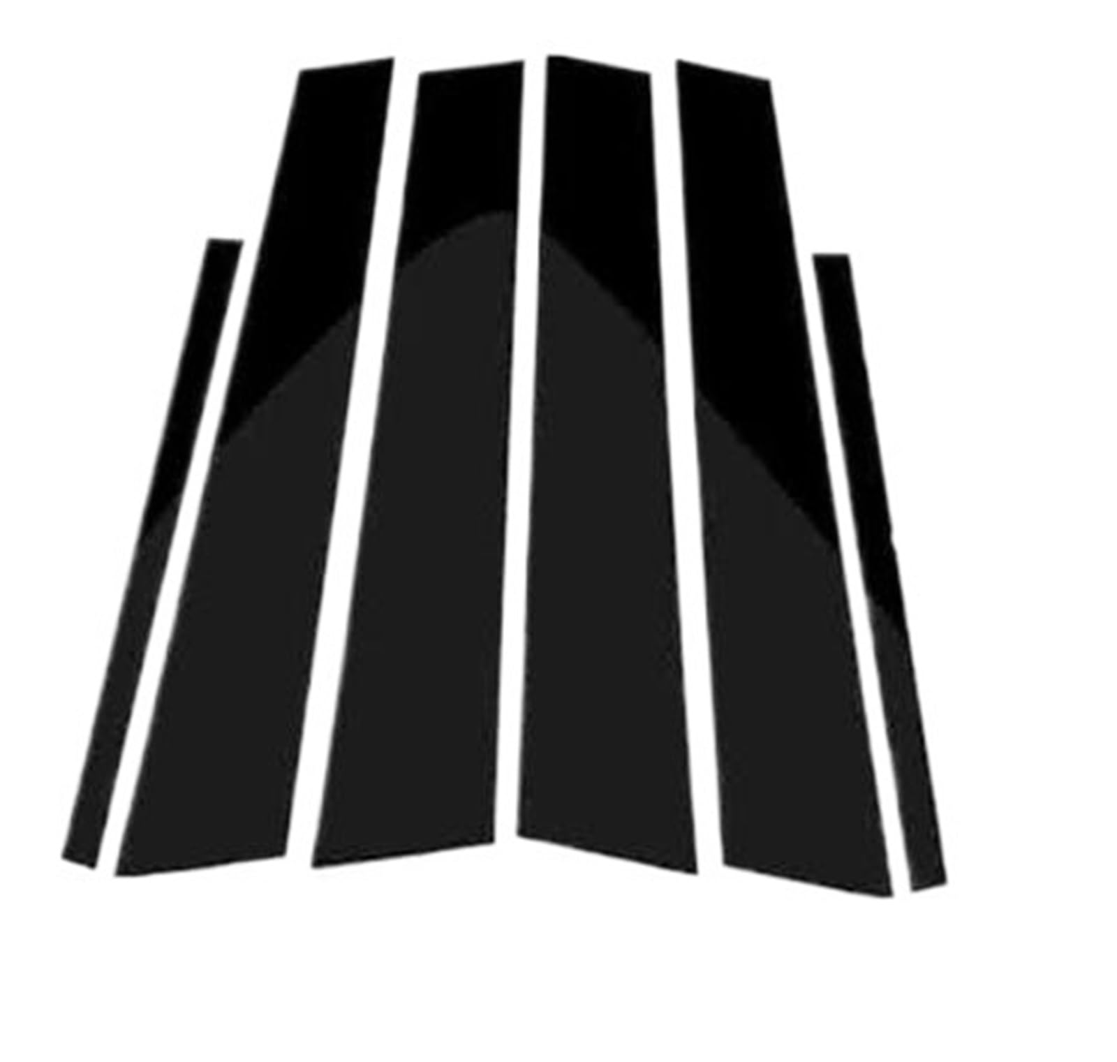 Mashrgx Glossy Black Carbon Fiber Car Window B-Pillar Trim Sticker For 3 Series F30 2013-2018 Door Pillars Wrap Film Car Accessories Automotive Window Door Seals(Glossy Black)