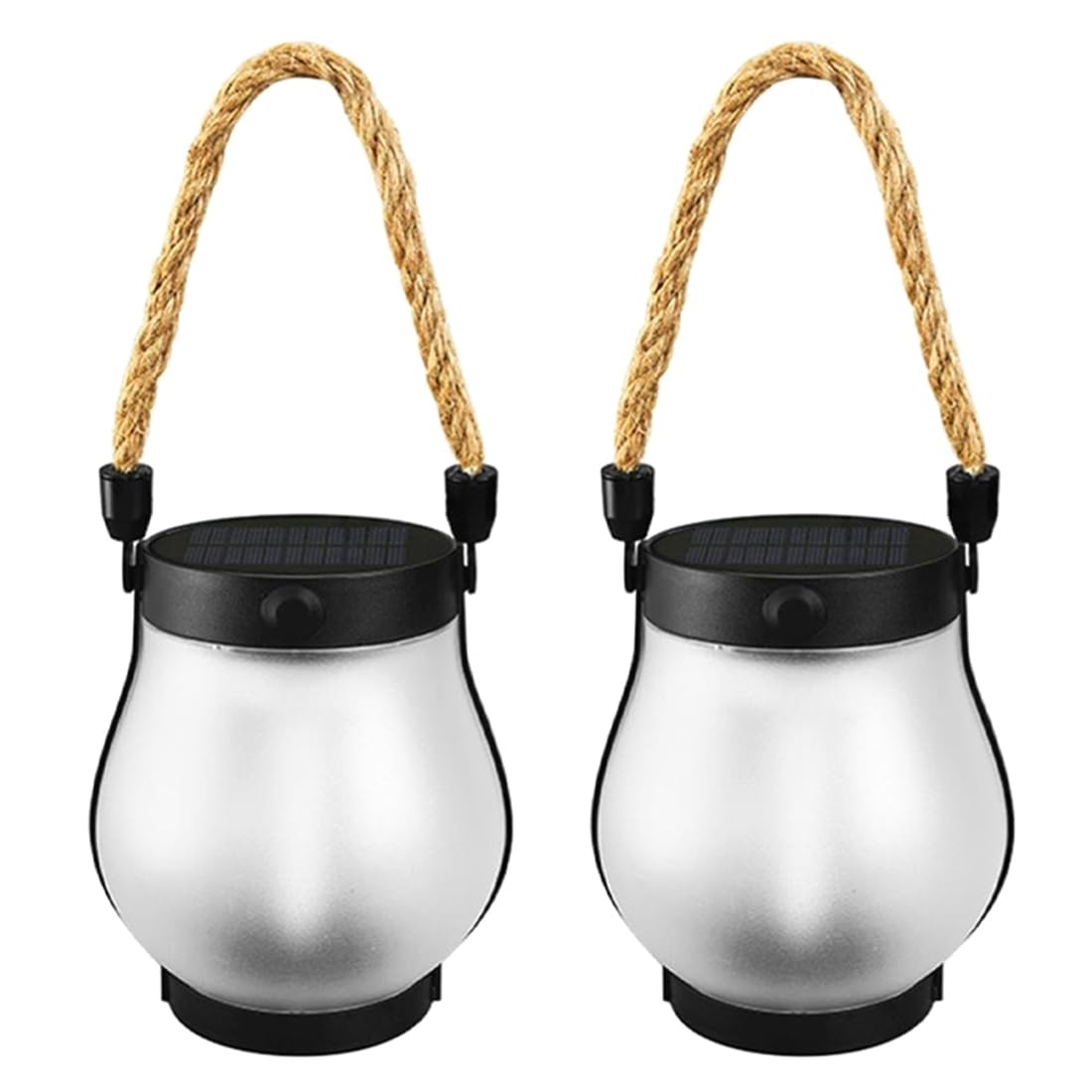 UDSKNV[KSL 2Pcs Solar Flickering Flame Lamp Garden Magical Dancing Lantern Hanging Flashing Torch Lights Waterproof Outdoor Lights