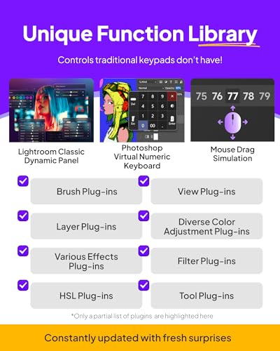 TourBox Lite - Editing Keyboard Compact, Artists Go-to Drawing Macro Keypad, Works with Photoshop, CSP & More, Creative Console Controller with Custom Software, Cable, Travel Bag - Wired Kit