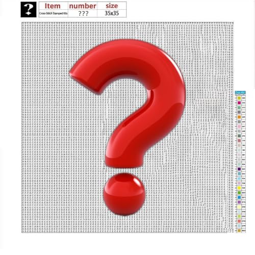Image of MYBISYMQQ Stamping Cross Stitch Kit, Mysterious Cross-Stitch Stamped Kits Blind Box for Adult Beginners, Full Line DIY Cross Stitch Stitching Kit for Home Decor Cross Stitch Patterns 13.7x13.7 inches