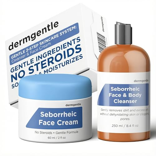 Dermgentle Face Cream & Cleanser Kit for Sentitive Skin, Strength...
