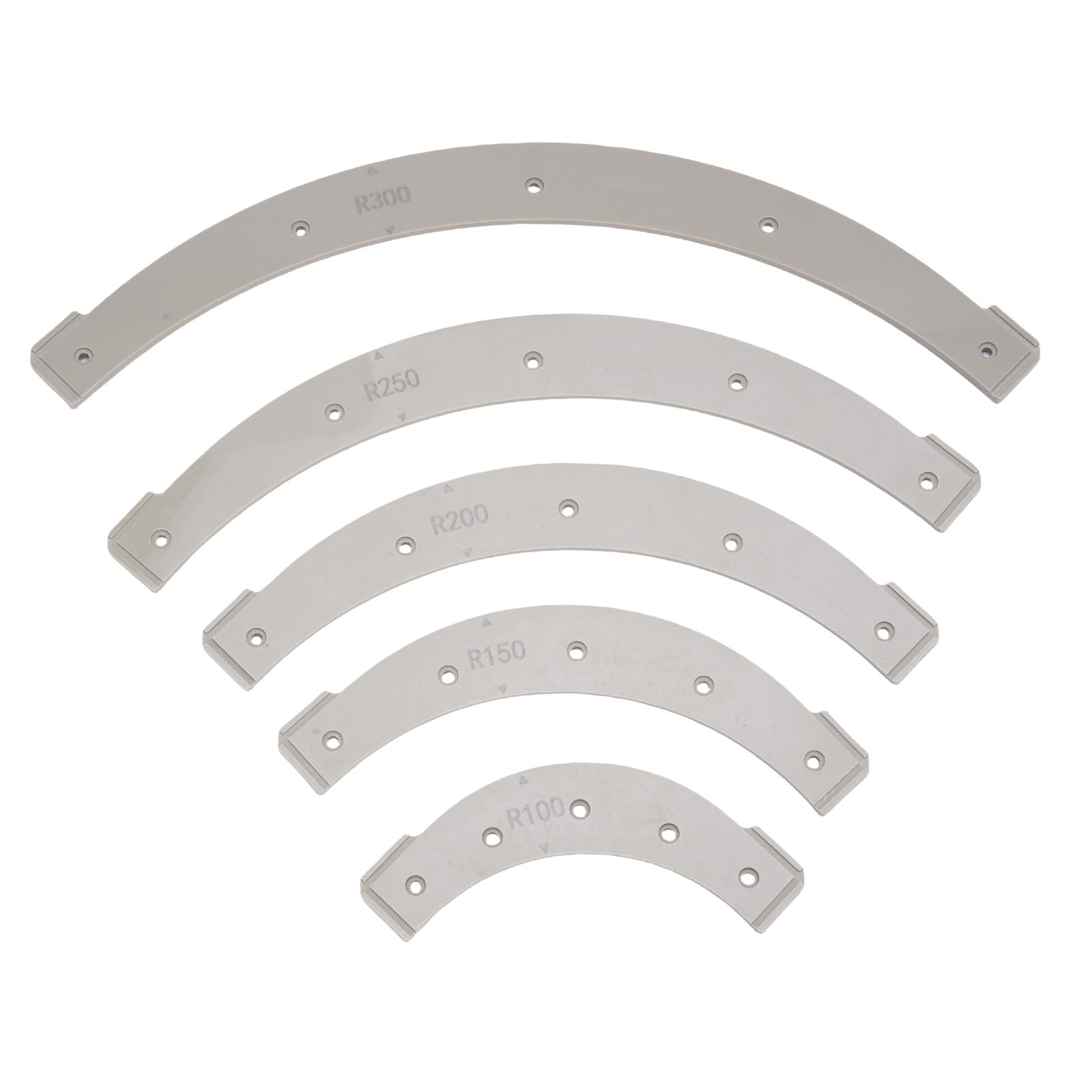 Generic Set di Modelli per Raggio D'angolo Arrotondato, per Fresatrice in Plastica Resistente per Artigiani della Lavorazione del Legno, 5 Pezzi