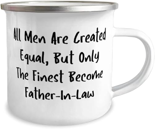 Miniatura 2 de Unique Idea Father-in-law Gifts, All Men Are Created Equal, But Only The Finest, Birthday 12oz Camper Mug For Father-in-law, Father in law gift