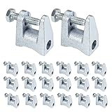 VENITOR Premium Silver Metal Beam Clamp,20 Pack 1.57Inch Zinc Plated Iron Safety C-Clamps, Suitable for Welding/Carpenter/Building/Household Mount
