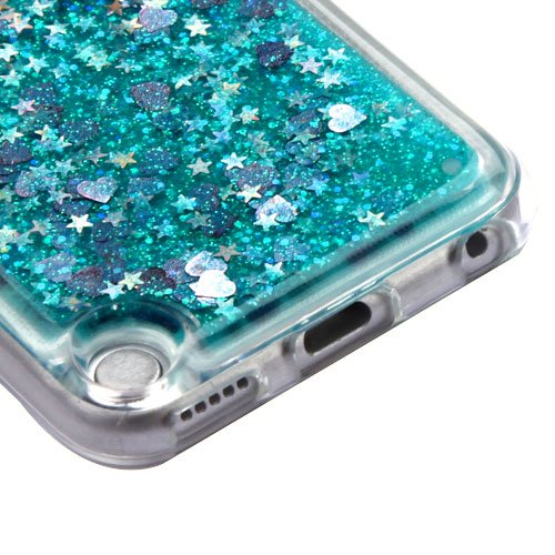 Myturtle Ipod Touch 7Th 6Th 5Th Generation Case Shockproof Hybrid Hard Silicone Shell Impact Cover With Screen Protector For Ipod Touch 7 (2019), Ipod Touch 5/6 (2015), Quicksand Green Hearts Glitter #TOP2