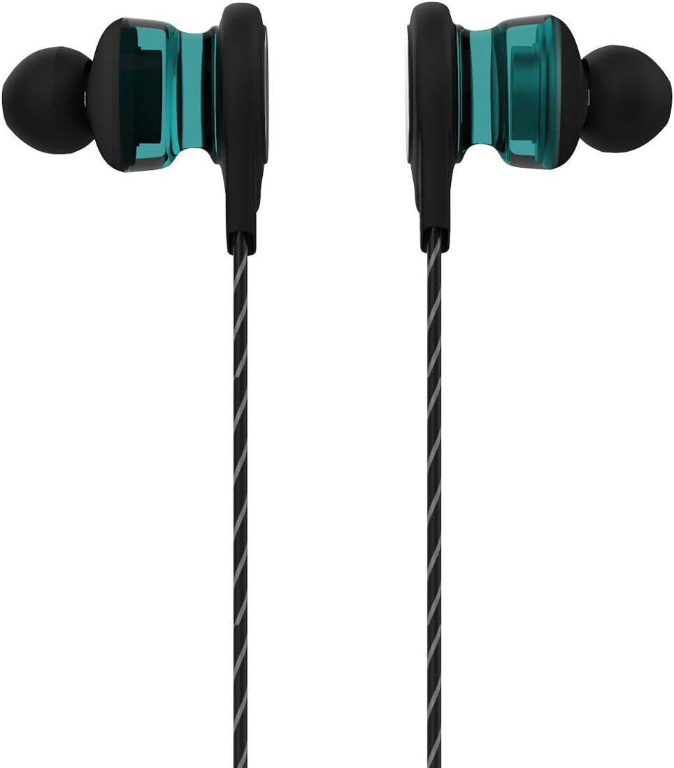Corseca Scarlet Bassplus in-Ear Sporty Headphones with Integrated Mic and Volume Control (Blue)