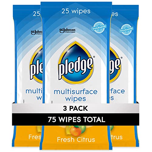 Pledge Multisurface Cleaning Wipes, pH Balanced,...