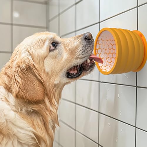 Interaktive Lick Bowl - Hundeanreicherungsschalen Mit Saugnäpfeln, Silikon -Slow -Futter -Tablett | Hunde -Leck -Spenderplatte, Unterhaltsames Essenswerkzeug Für Angstlinderung In Kleinen Mittleren Un