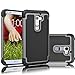 LG G2 Case, Tekcoo(TM) [Tmajor Series] [Gray/Black] Shock Absorbing Hybrid Rubber Plastic Impact Defender Rugged Slim Hard Case Cover Shell Skin For LG G2 AT&T T-mobile Sprint Verizon Unlocked