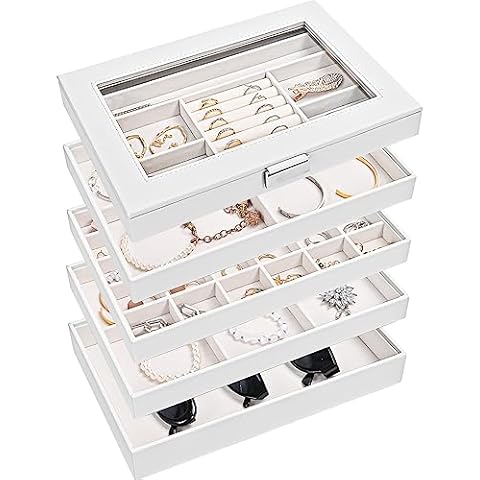 ProCase Stackable Jewelry Tray Box Cover