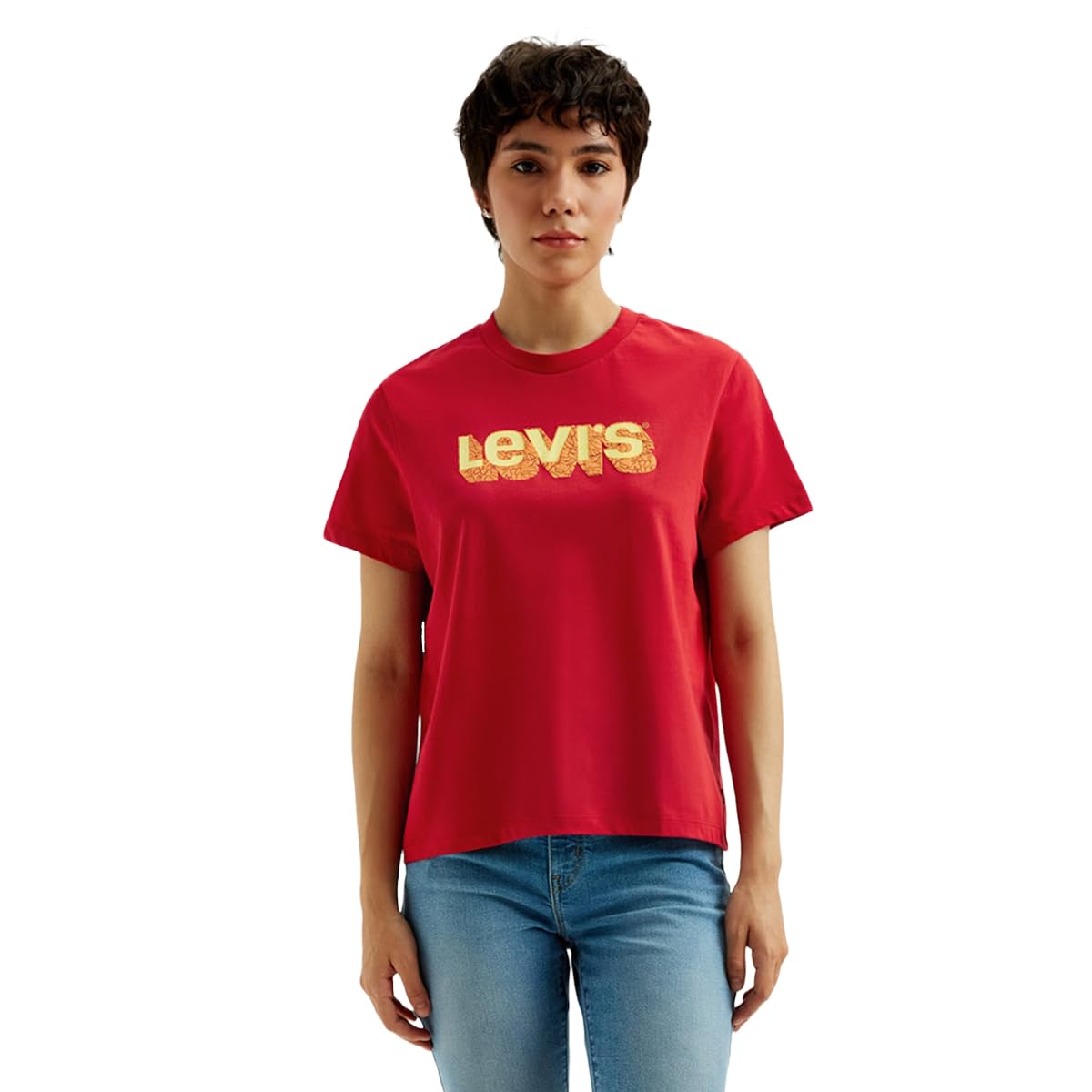 Women's Printed Regular Fit T-Shirt-image-49