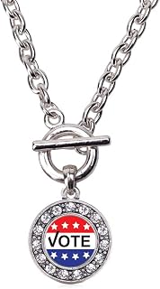 Inspired Silver - Silver Circle Charm 18 Inch Necklace with Cubic Zirconia Jewelry